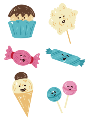 甜蜜靈感 免費(fèi)獲取可愛(ài)手繪糖果AI素材，為你的茶葉設(shè)計(jì)增添童趣